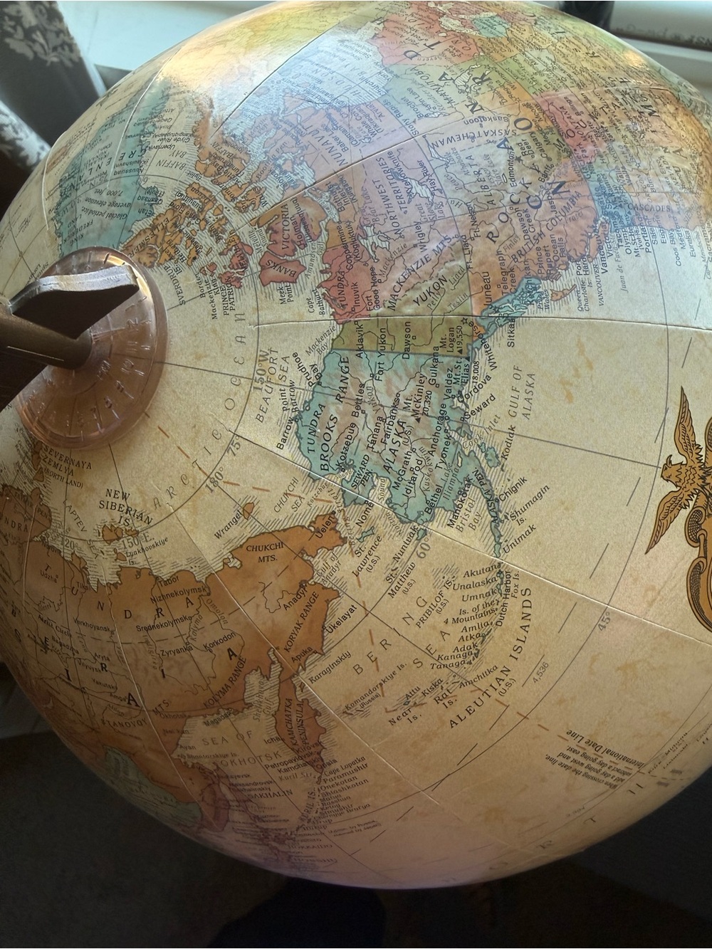 12” Antique Raised Relief Desk Replogle World Classic Globe - Picture 15 of 16